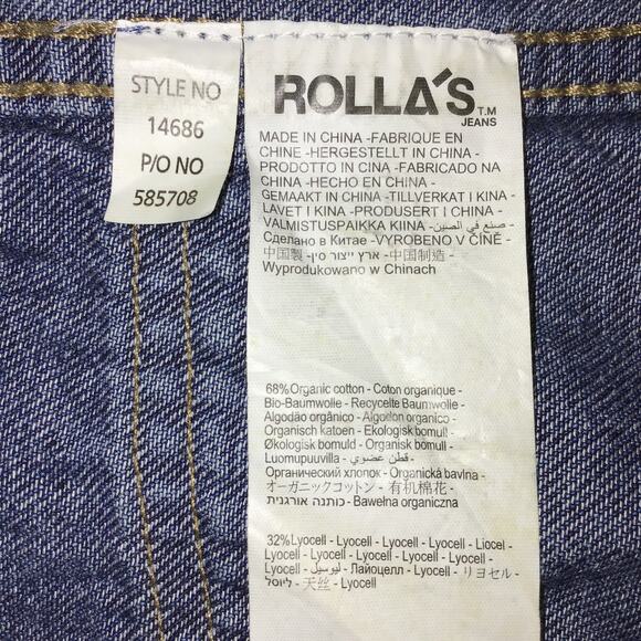 Rolla’s Heidi High Rise Organic Cotton Loose Straight Cargo Jeans Women’s 31" - Picture 7 of 11